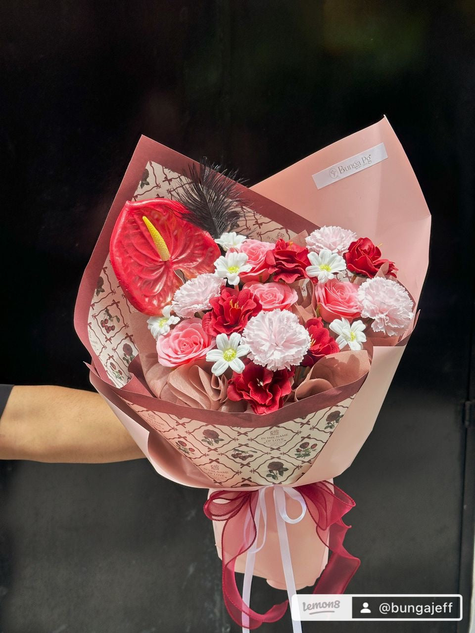 Red Soap Flower Bouquet