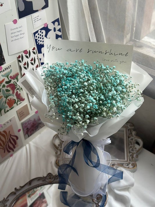 Tiffany Blue Baby's Breath Bouquet