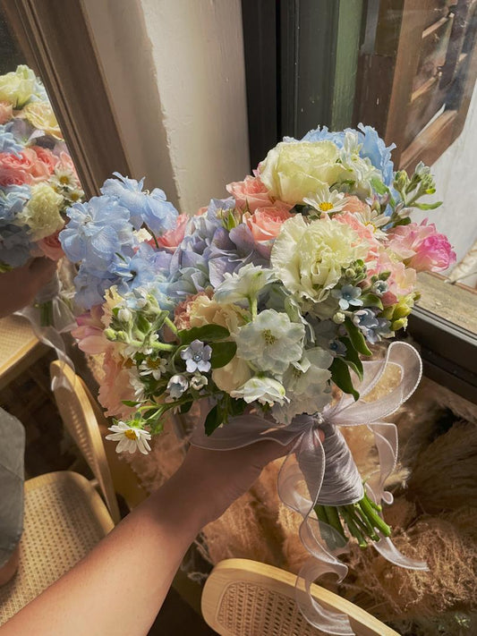 Baby Blue Bridal Bouquet