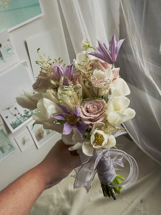 Lilac White Bridal Bouquet