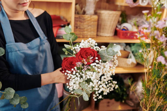 Private Workshop Bridal Bouquet with Matching Boutonnière & Wrist Corsage